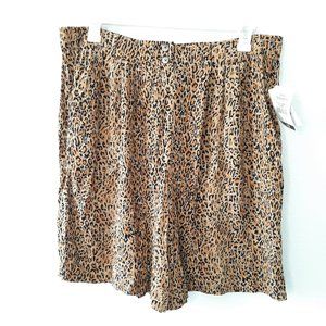 NWT Norton McNaughton Vintage Shorts Leopard Print